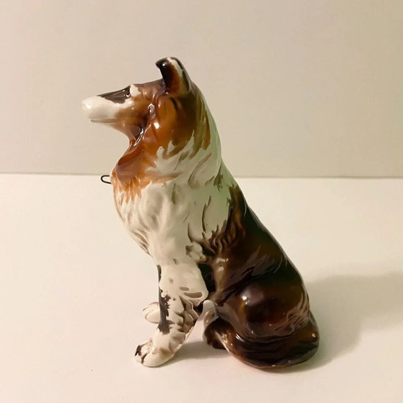 Vintage Collie Porcelain Dog Figurine Lassie Giftcraft  5.5 Inch Tall Figure - Picture 4 of 12